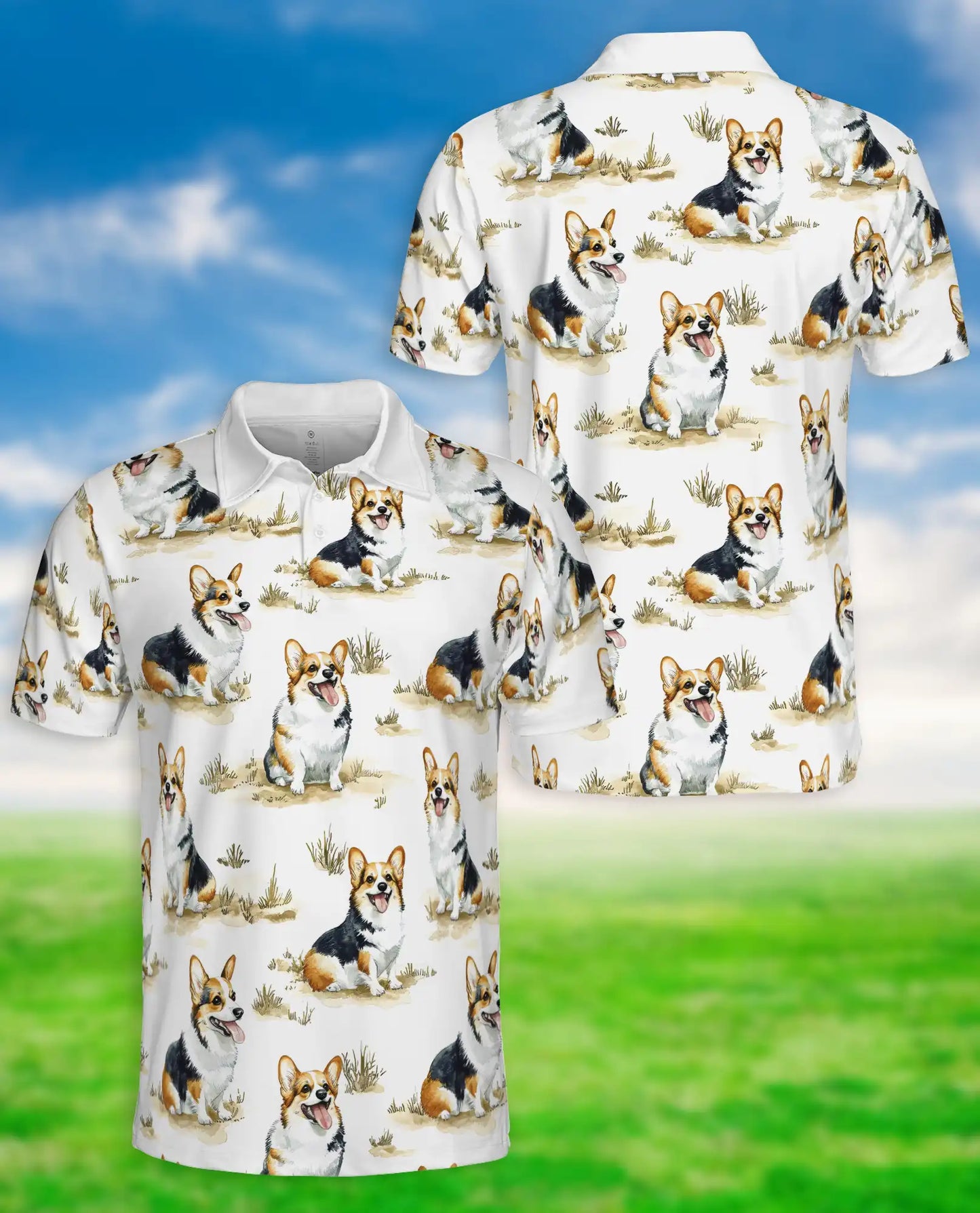 Corgi Polo Shirt -Cute Dog Lover Gift Funny Corgi Style | Azhobbyshop