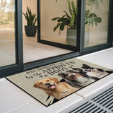Personalized Dog Photo Doormat – Custom Pet Names Approval Mat