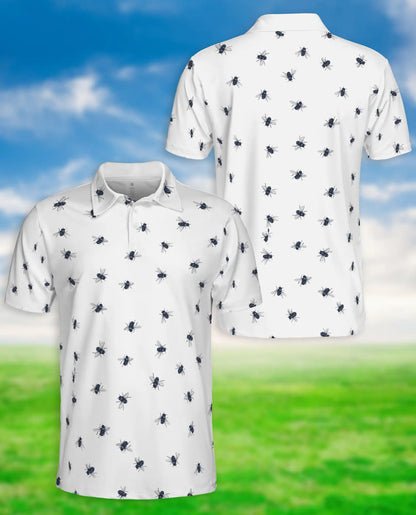 Housefly Pattern 3D Polo Shirt for Men – Funny Insect Print Casual Tee | Azhobbyshop