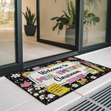 Personalized School Supplies Teacher Doormat – Custom Name Mat