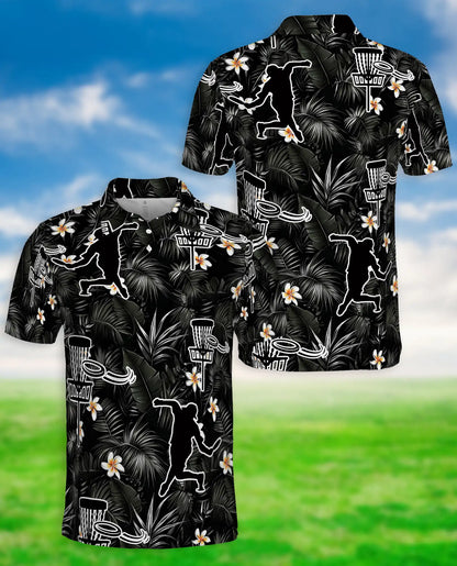 Disc Golf Tropical Flowers 3D Polo Shirt – Island Sport Floral Style | Azhobbyshop