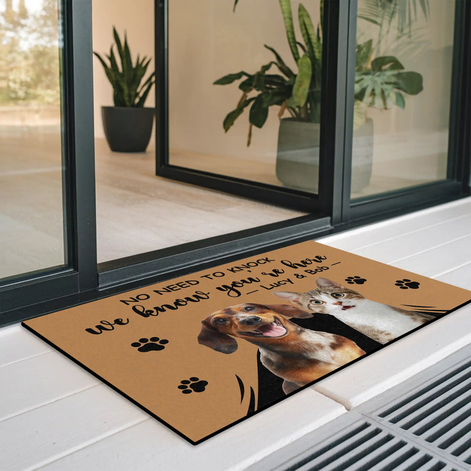Personalized Pet Photo Doormat – Custom Dog & Cat Welcome Mat
