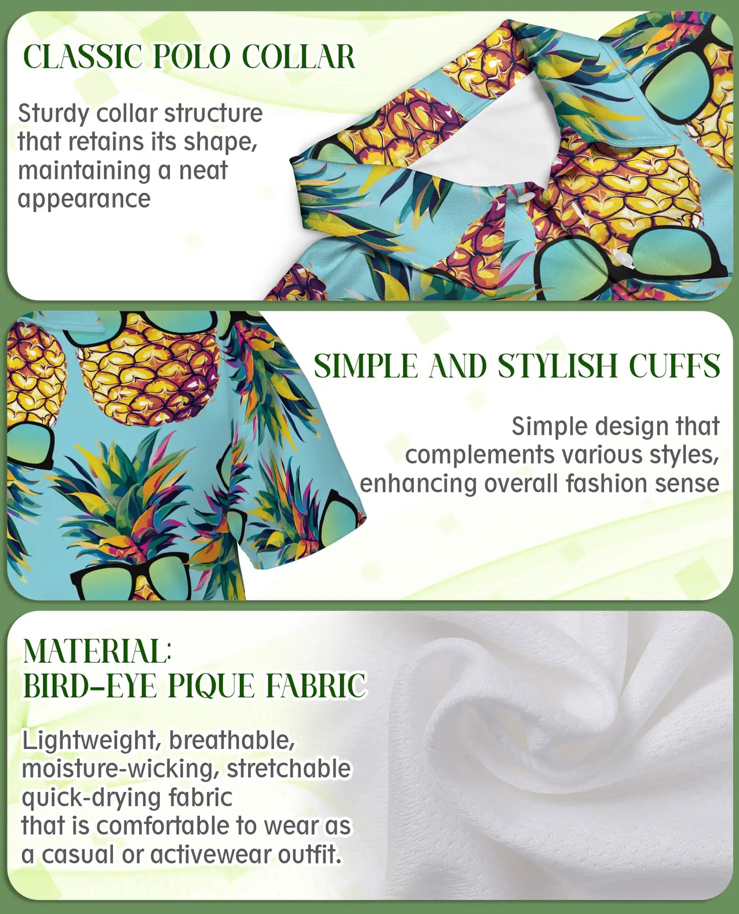 Cool Pineapple Sunglasses Polo Shirt – Tropical Summer Hawaiian Style | Azhobbyshop
