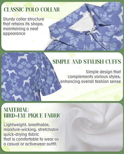 Boxer Dog Floral Pattern Polo Shirt | Azhobbyshop