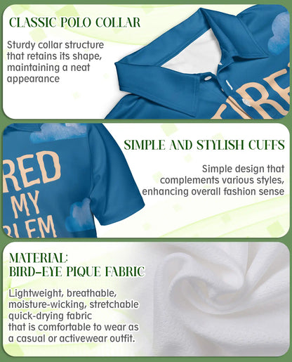 Retired 3D Polo Shirt for Men – Funny Retirement Beach Vacation Gift | Azhobbyshop