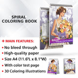 Bride Spiral Bound Coloring Book, Discover the Grace and Glamour of Brides with 30 Captivating Coloring Pages that Showcase the Splendor of Bridal Fashion and Celebrations