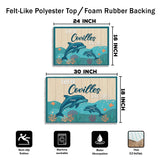 Personalized Dolphin Family Doormat – Custom Names Ocean Mat