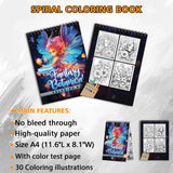 Fantasy Botanical Spiral Bound Coloring Book, Imaginative Fantasy Plants and Landscapes for a Mystical Art Adventure, Great for Fans of Magical Nature