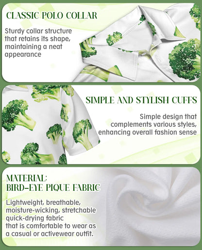 Broccoli Hawaiian Polo Shirt – Funny Vegetable Print Shirt | Azhobbyshop