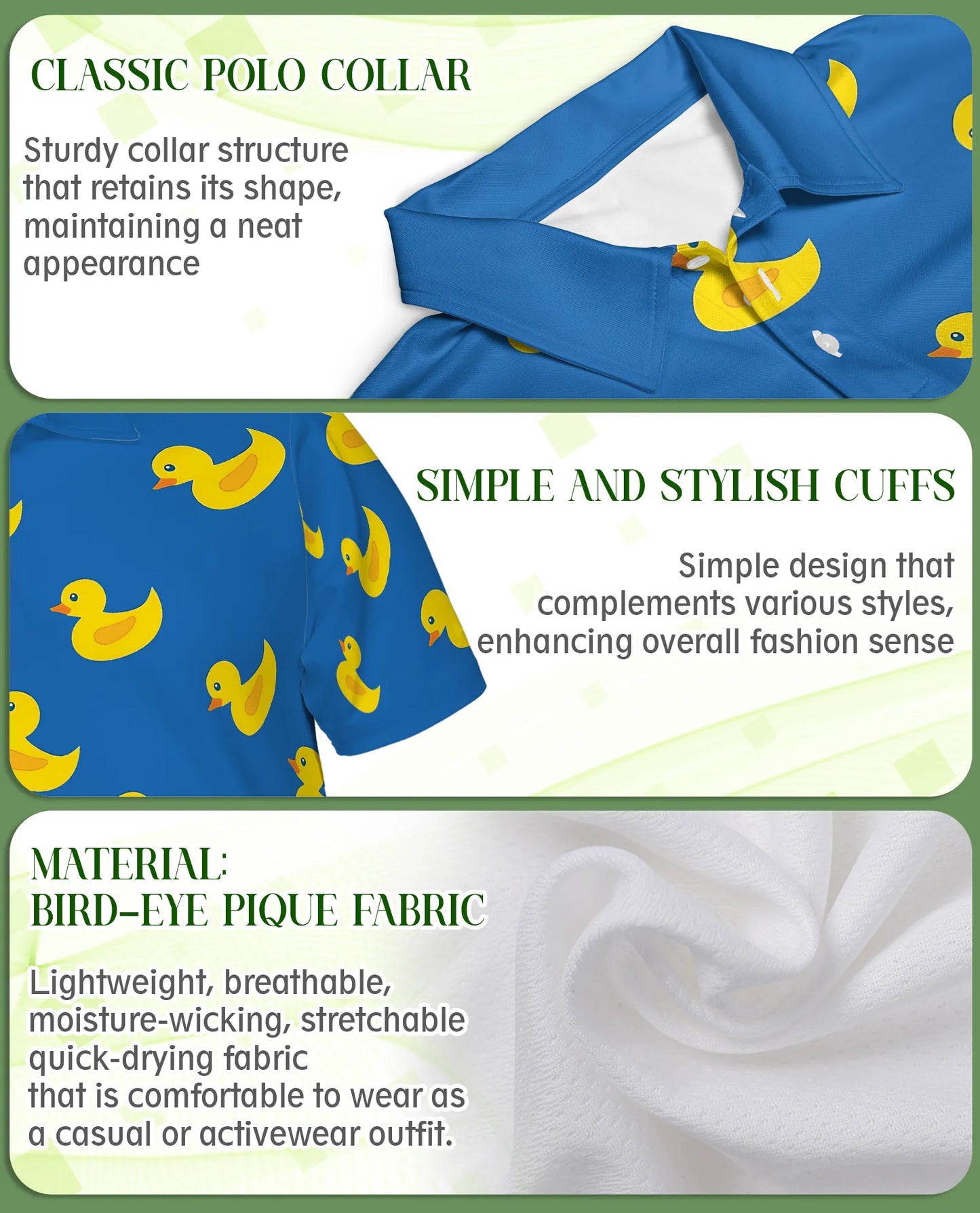 Rubber Duck 3D Polo Shirt for Men – Funny Cute Duck Pattern Style | Azhobbyshop
