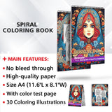 Russian Dolls Spiral Bound Coloring Book,  Discover 30 Delightful Coloring Pages in the Russian Dolls Coloring Book and Celebrating Traditional Artistry