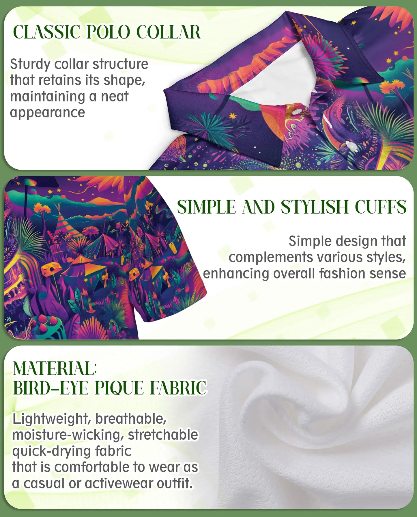 Camping Hippie Psychedelic Van Polo Shirt | Azhobbyshop
