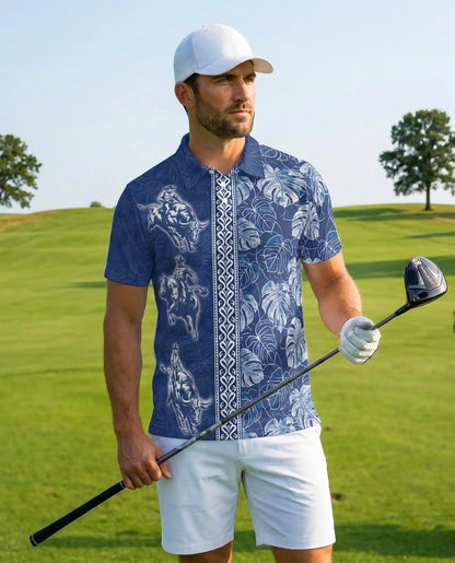 Bull Riding Polo Shirt- Western Rodeo Cowboy Style | Azhobbyshop