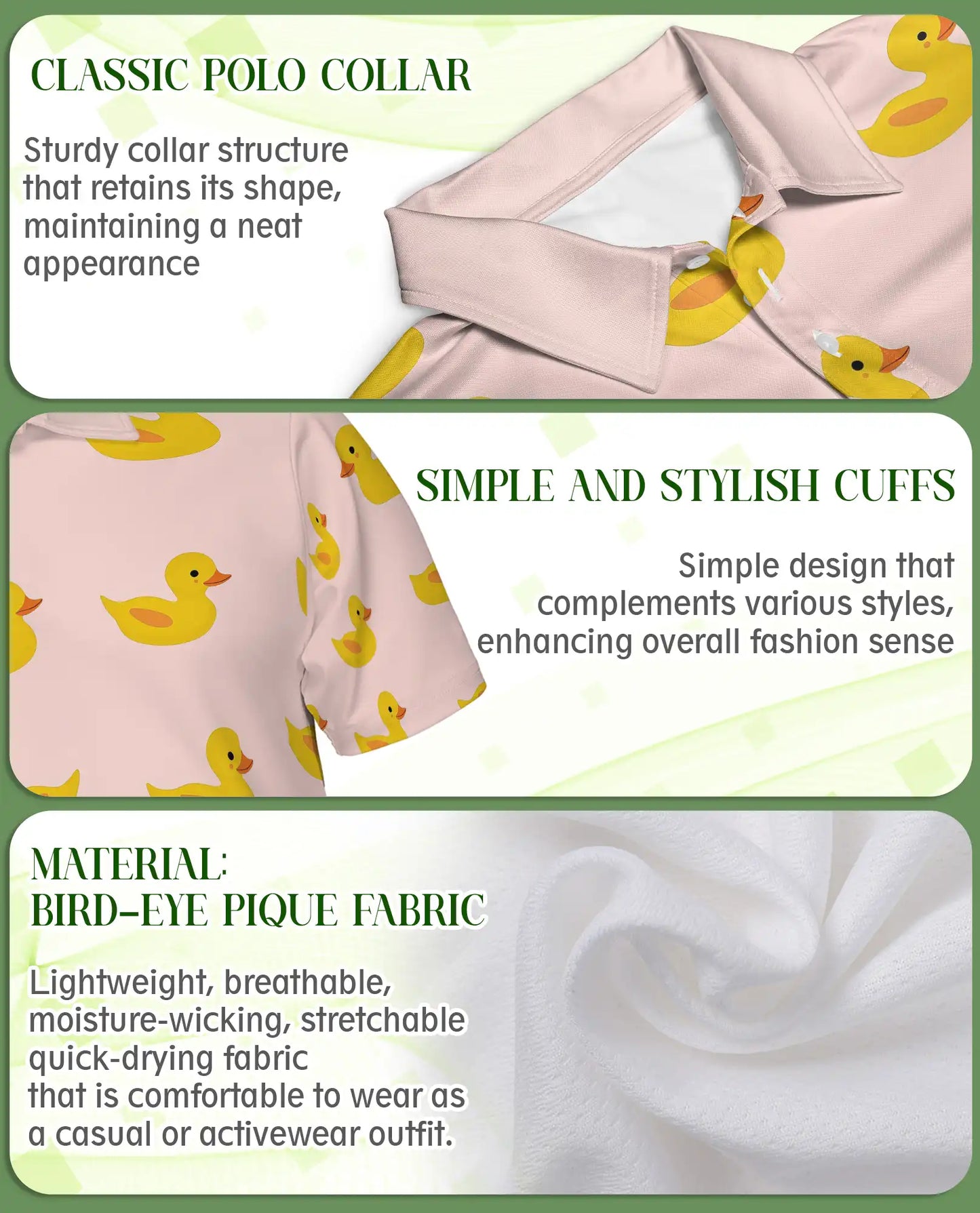 Rubber Duck 3D Polo Shirt for Men – Cute Funny Duck Pattern Style | Azhobbyshop