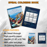 Calm Landscapes Spiral Bound Coloring Book, Peaceful Landscapes for Serene and Relaxing Moments, Ideal for Those Seeking Tranquil and Soothing Art
