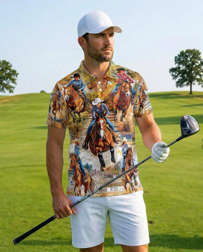 Cowgirl Rodeo Polo Shirt- Horse Riding Western Style | Azhobbyshop