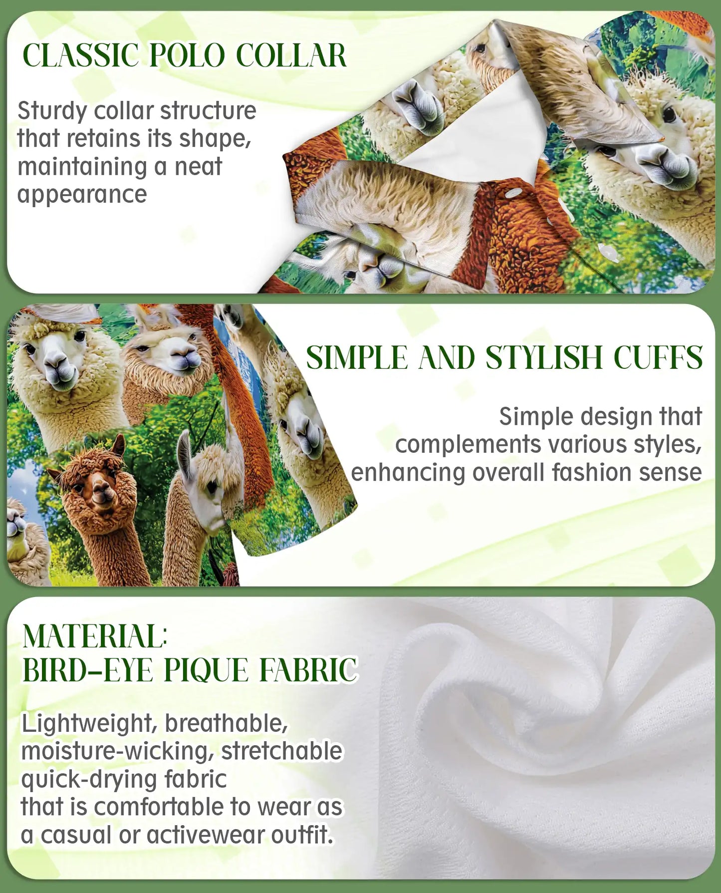 Alpaca Polo Shirt – Fun & Colorful Animal Print | Azhobbyshop