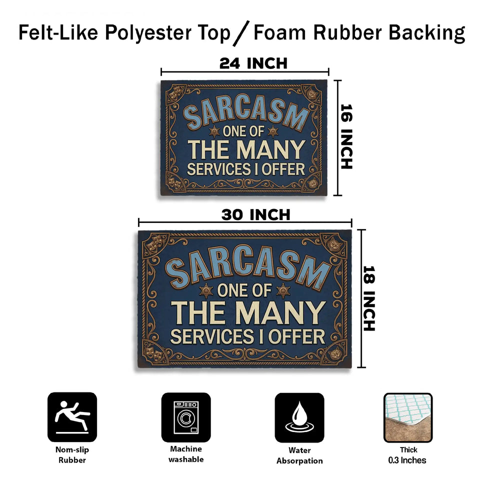 Funny Sarcasm Doormat – Vintage Snarky Welcome Mat
