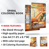 Interior Design Styles Spiral Bound Coloring Book, Delve into 30 Whimsical Coloring Pages, Celebrating the Special Place Dogs Hold in Our Hearts and Homes