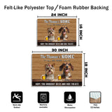 Personalized Rustic Dog Bar Doormat – Custom Family & Pet Mat