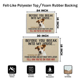 Personalized Funny Dog Doormat – Custom Photo & Pet Name Mat