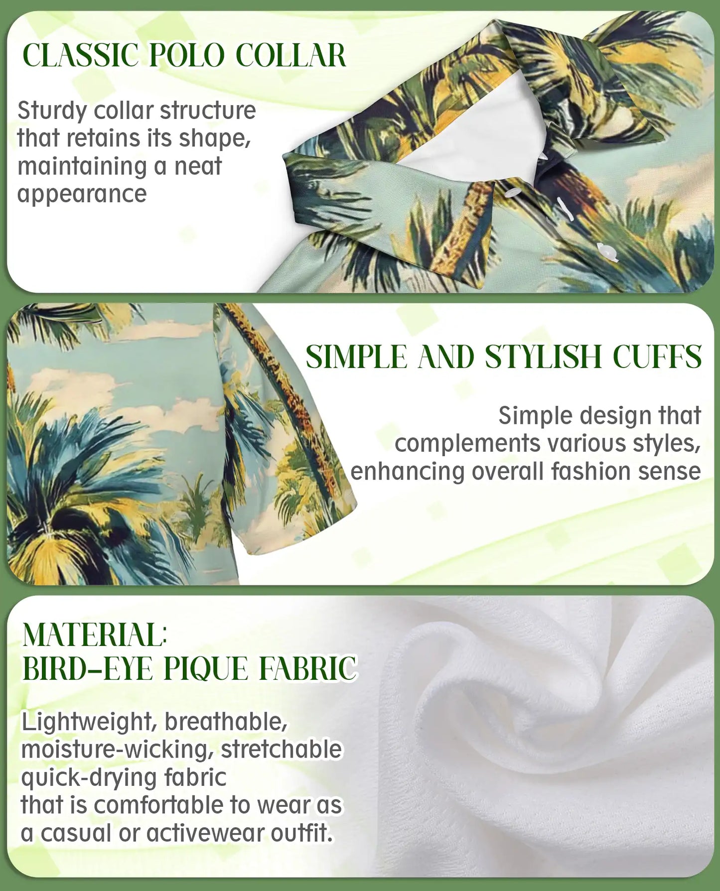 Tropical Hawaiian Palm Tree Polo Shirt | Azhobbyshop