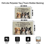 Personalized Dog Photo Doormat – Custom Pet Names Approval Mat