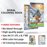 Skiing Time Spiral Bound Coloring Book, Unleash Your Creativity with 30 Whimsical Coloring Pages of Skiing Fun