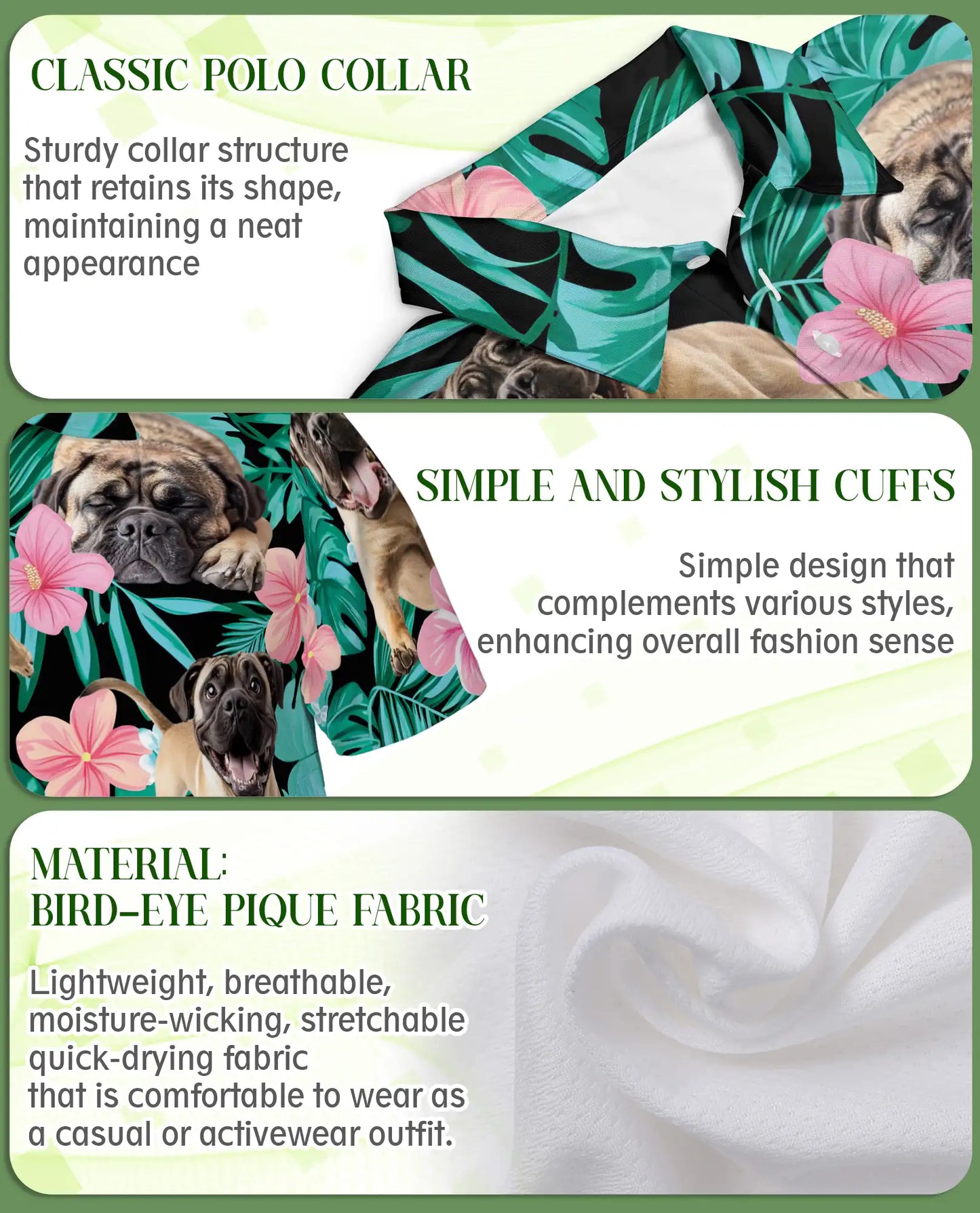 Bullmastiff Hawaiian Polo Shirt – Tropical Dog Lover Shirt | Azhobbyshop