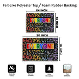 Rainbow Wildflower Doormat – Everyone Is Welcome Here Mat