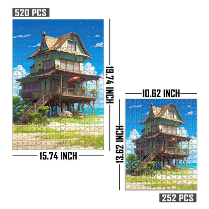 RELAXING GHIBLI HOUSE STYLE 1 Jigsaw Puzzle For Adult & Kids