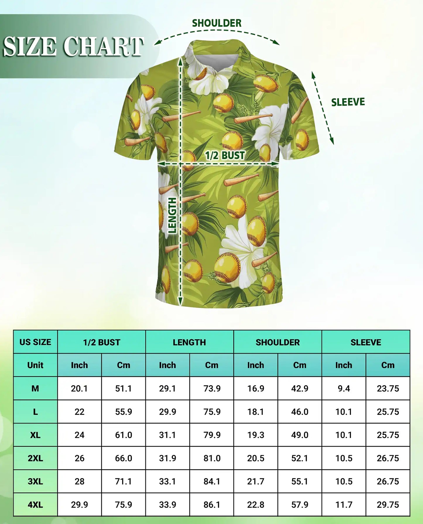 Softball Tropical Floral Polo Shirt | Azhobbyshop