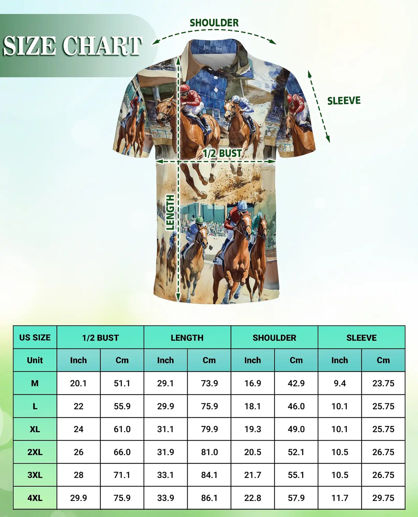 Horse Racing Aloha Polo Shirt | Azhobbyshop