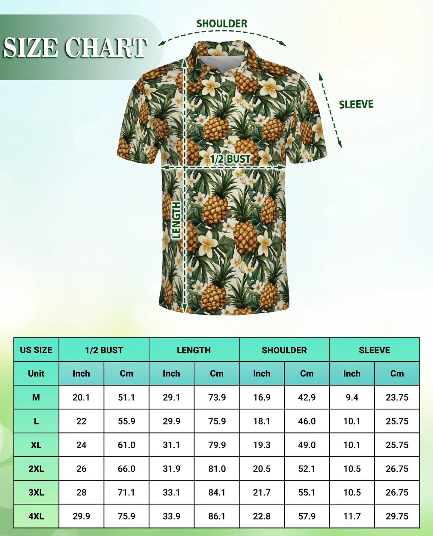 Pineapple Gold Tropical Floral Polo Shirt | Azhobbyshop