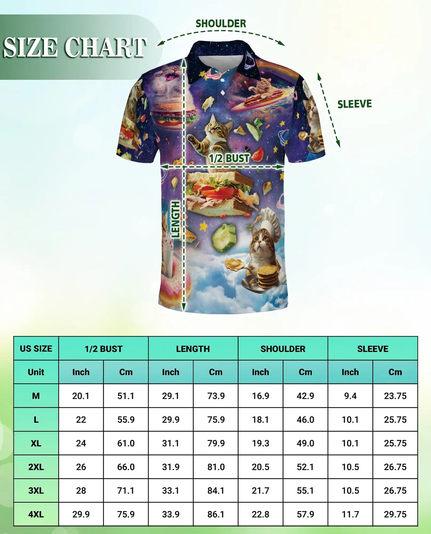 Cosmic Cat Polo Shirt- Funny Space Cat Lover Galaxy Style | Azhobbyshop