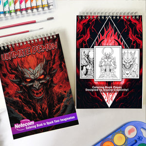 Ultimate Demon Spiral Bound Coloring Book, Embark on a Horrifying Coloring Journey with 30 Stunning Demon Coloring Pages for Artistic Explorers to Dive into the Sinister World of Demons and Unleash Their Creativity