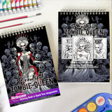 Beautiful Zombie Queen Spiral Bound Coloring Book, Discover the Haunting Beauty with 30 Exquisite Zombie Queen Coloring Pages for Fans of the Macabre to Bring Life to Undead Royalty