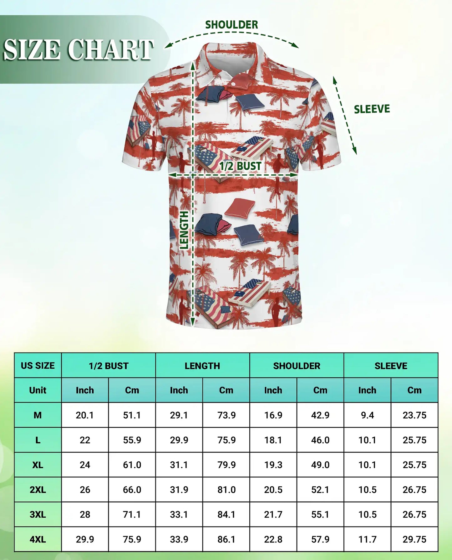 American Flag Cornhole Polo Shirt – Patriotic Beach Game Print | Azhobbyshop