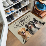 Personalized Dog Photo Doormat – Custom Pet Names Approval Mat