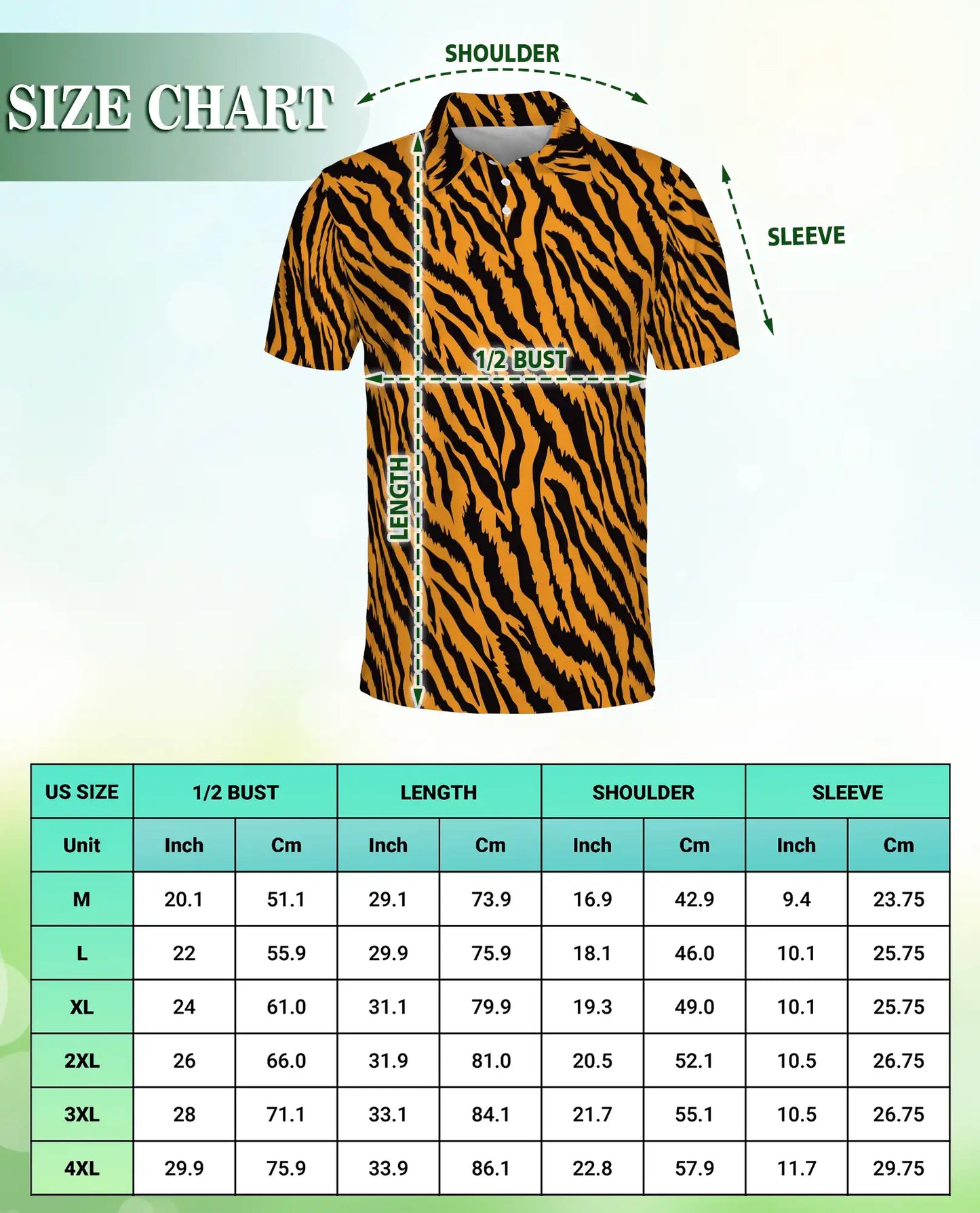 Tiger Skin Polo Shirt – Bold Animal Print Orange Black | Azhobbyshop