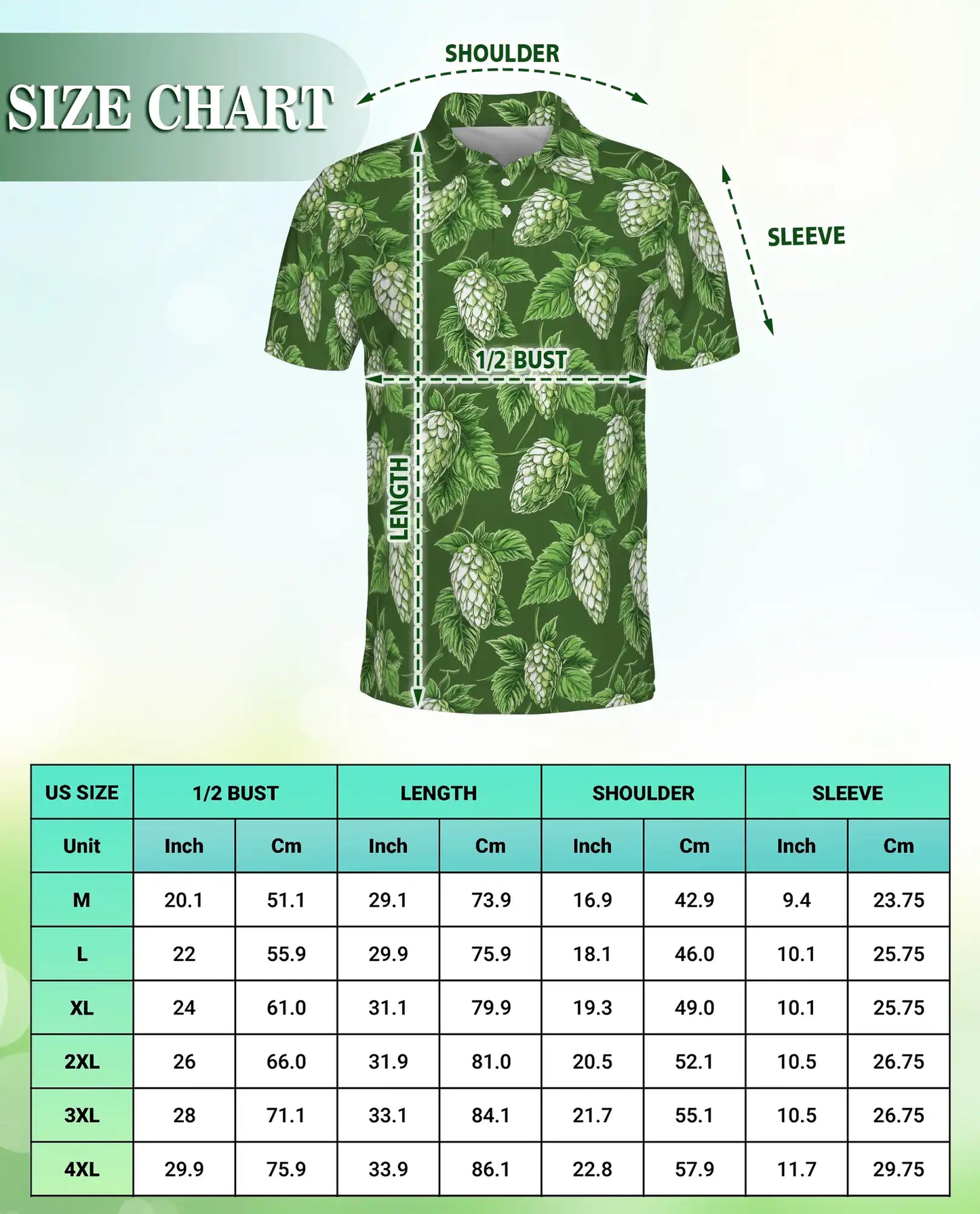 Hop Beer Hawaiian Polo Shirt – Green Hops Brewery Pattern Shirt | Azhobbyshop