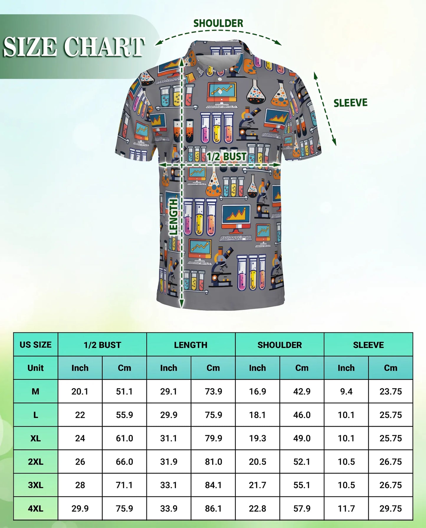 Science Lab Pattern Polo Shirt | Azhobbyshop