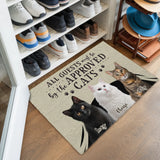 Personalized Cat Photo Doormat – Custom Pet Names Welcome Mat