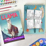 Llama Spiral Bound Coloring Book, Unleash Your Creativity with 30 Coloring Pages, Bringing to Life the Playfulness and Charm of Llamas