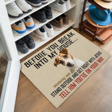 Personalized Funny Dog Doormat – Custom Photo & Pet Name Mat