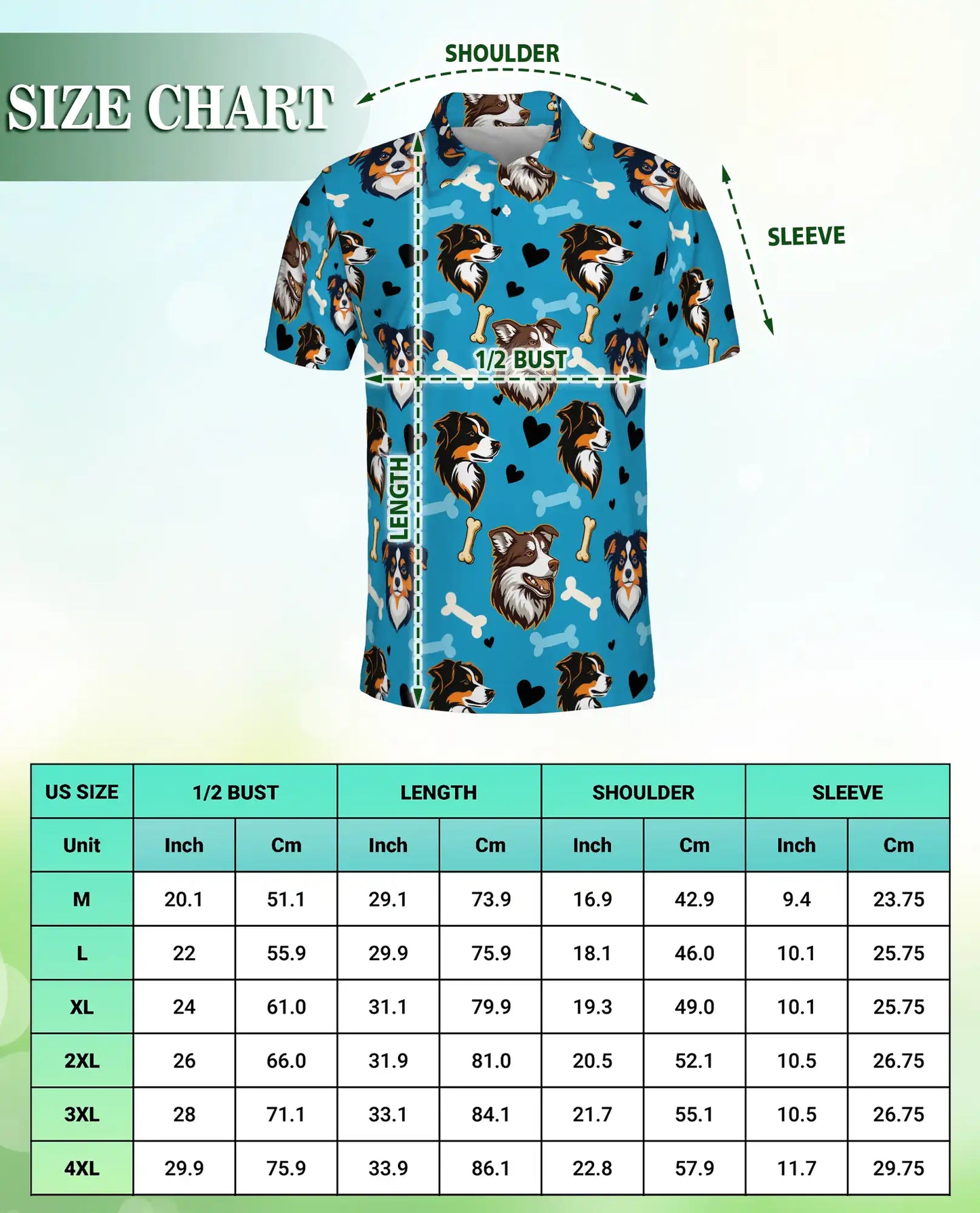 Cute Dog Pattern Polo Shirt – Cartoon Puppy & Bone Print | Azhobbyshop