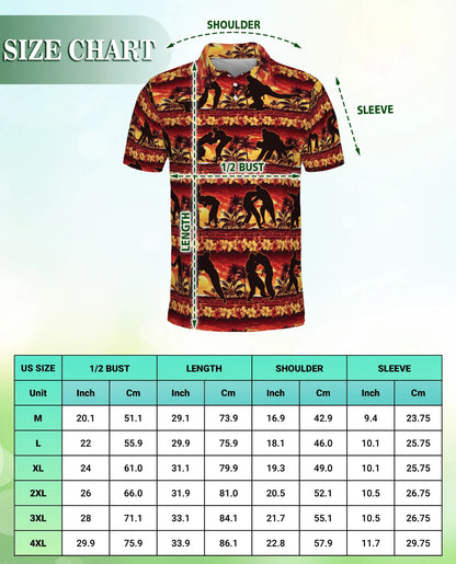 Judo 3D Polo Shirt for Men – Hawaiian Sunset Martial Arts Style | Azhobbyshop