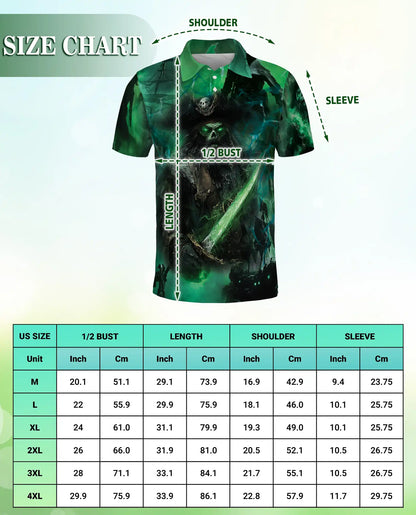Ghost Pirate Skull Polo Shirt – Dark Fantasy Pirate Graphic | Azhobbyshop