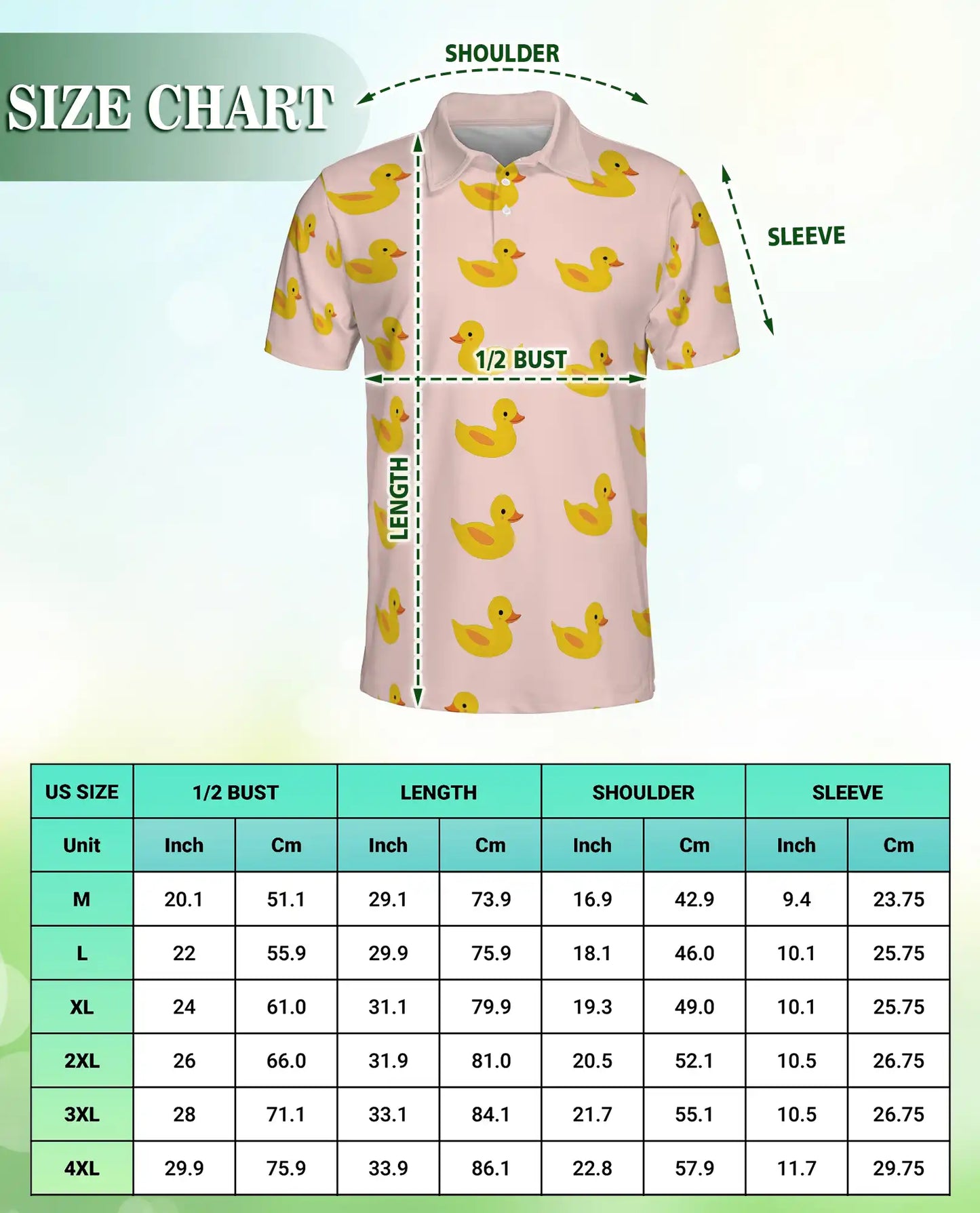 Rubber Duck 3D Polo Shirt for Men – Cute Funny Duck Pattern Style | Azhobbyshop