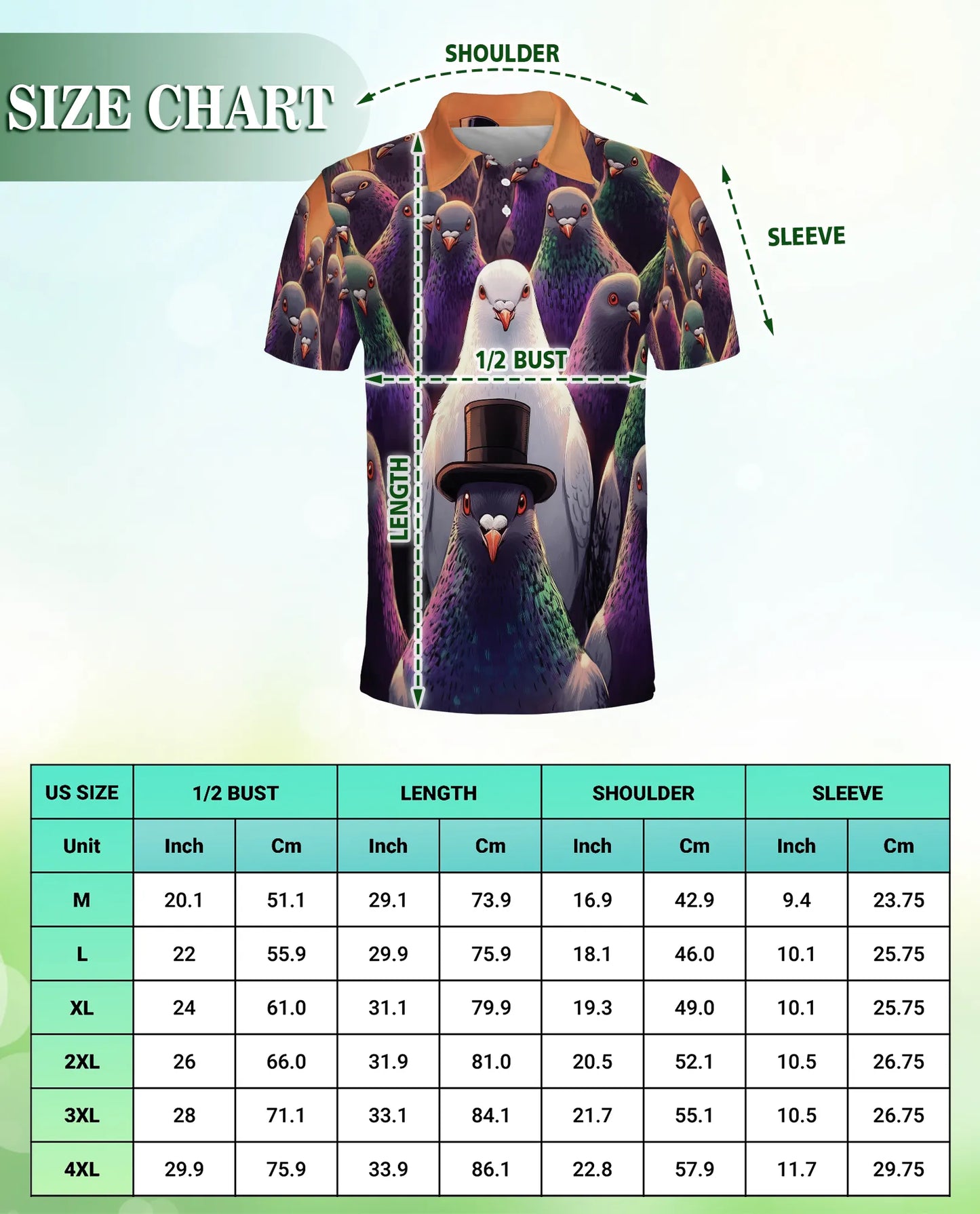 Pigeon Hunting 3D Polo Shirt for Men – Funny Bird Lover Style | Azhobbyshop